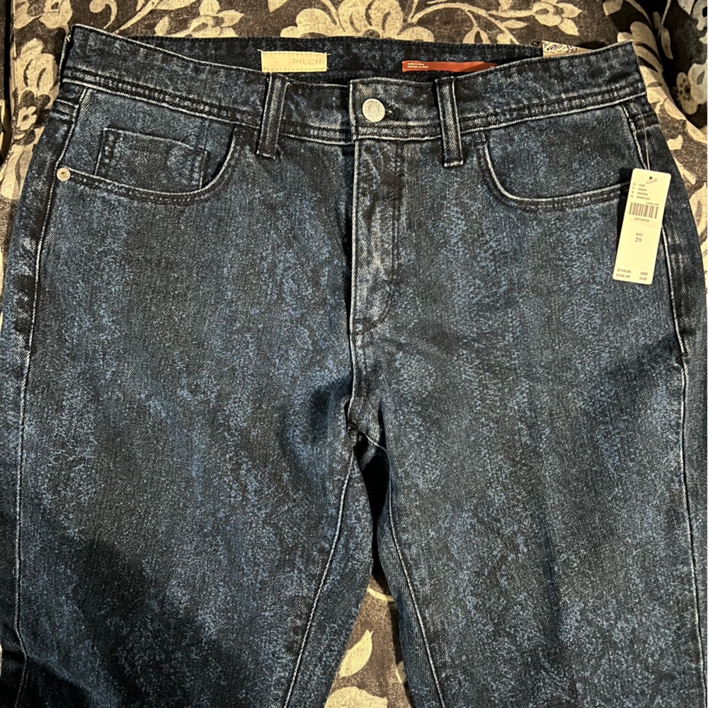 Pilcro and the Letterpress Women's Boyfriend Jeans in Dark Wash Blue